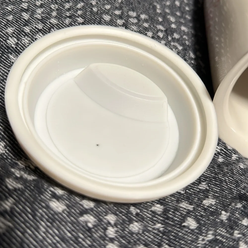 Lancome Ceramic Travel Mug O Oui With White Rubber Lid 🌺